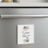 Dirty Clean Dishwasmachine Magnet Floral Flowers