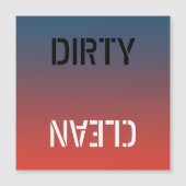 Dirty Clean Dishwasmachine Magnetic Card (Voorkant)