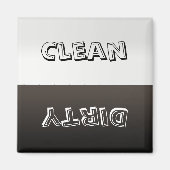 Dirty Clean Gepersonaliseerd wasmachine Magnet (Voorkant)