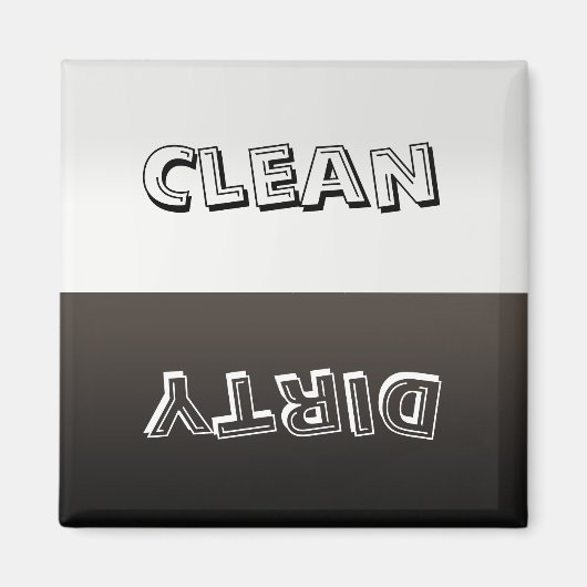 Dirty Clean Gepersonaliseerd wasmachine Magnet (Voorkant)