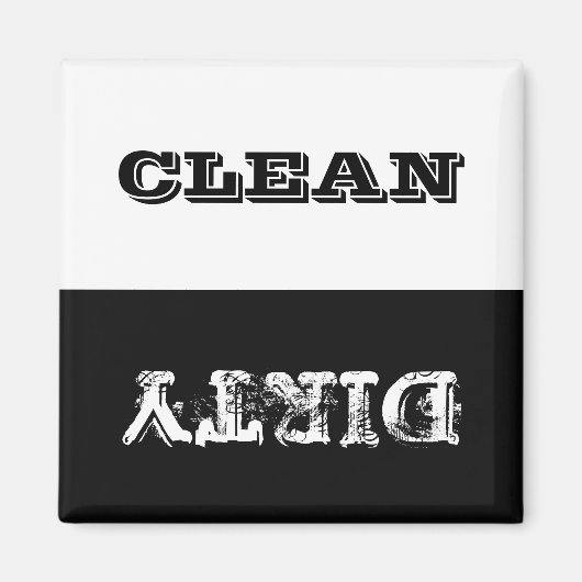 Dirty Clean Gepersonaliseerd wasmachine Magnet (Voorkant)