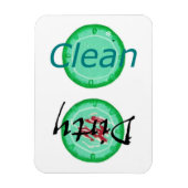 Dirty Clean Green Borden Vaatwasmachinemagneten Magneet (Verticaal)