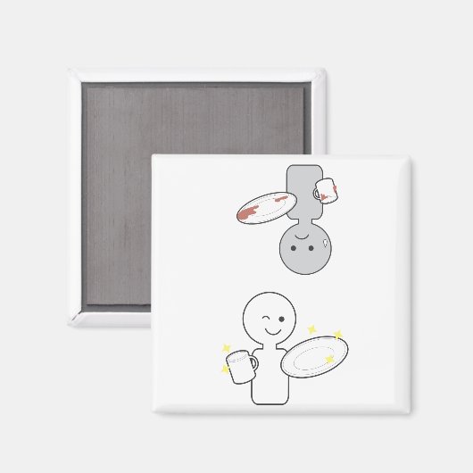 Dirty Clean Magnet (Voorkant / Achterkant)