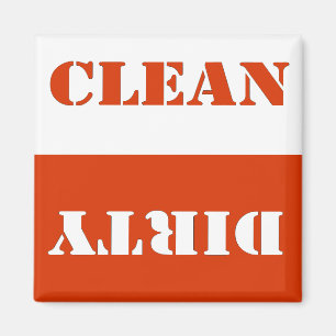 Dirty Clean Red Dishwasmachine Magnet