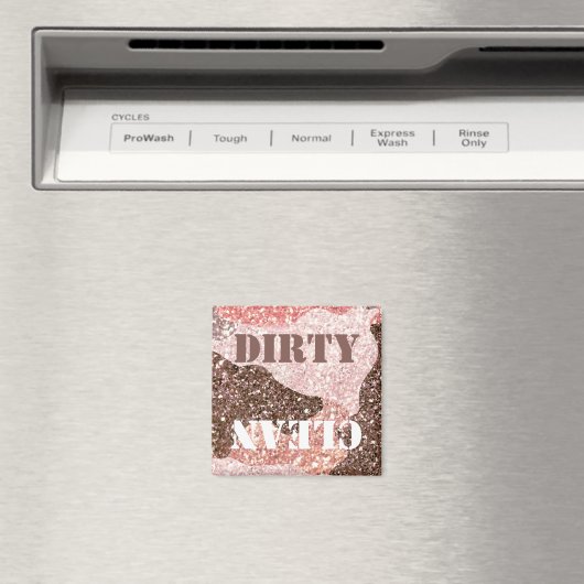 Dirty Clean Roos Gold Camouflage Camo Afwasmachine Magneet (Insitu (Vaatwasser))