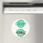 Dirty Clean Vaatwasmachinemagneten, groene borden Magneet (Insitu (Vaatwasser))