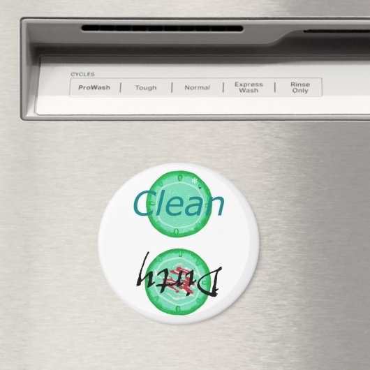 Dirty Clean Vaatwasmachinemagneten, groene borden Magneet (Insitu (Vaatwasser))