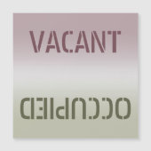 Dirty Clean Vacant Bezette Magnetic Card (Voorkant)