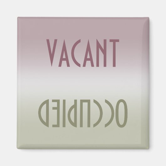 Dirty Clean | Vacant Occupied Magnet (Voorkant)