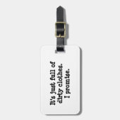 Dirty Clothes - Black Bagagelabel (Voorkant verticaal)