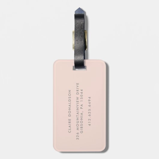 Dirty Clothes Inside Peach Bagagelabel (Achterkant verticaal)