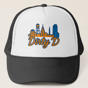Dirty D Durham Skyline - Urban Script City Pride Trucker Pet