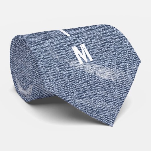 Dirty Denim Style Stropdas (Opgerold)