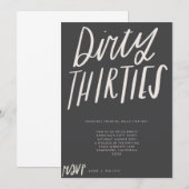 DIRTY DERTIES PARTY INVITE KAART (Voorkant / Achterkant)
