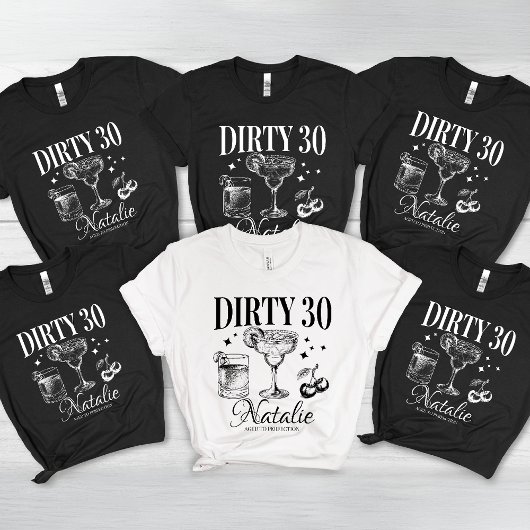 Dirty Dertig 30e Verjaardagsfeestje Custom Matchin Tri-Blend Shirt