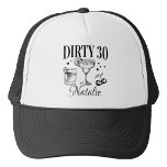Dirty Dertig 30e Verjaardagsfeestje Custom Matchin Trucker Pet<br><div class="desc">Maak je klaar om de grote 3-0 in stijl te vieren met onze Dirty Thirty 30th Birthday Party Custom Matching Trucker Hat! Dit is niet zomaar een pet; het is de perfecte accessoire voor uw 30ste verjaardagsfeestje, festiviteiten aan het zwembad of elke andere viering met uw sociale club. Gemaakt voor...</div>
