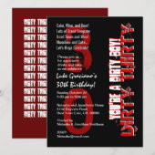 Dirty Dertig 30th Birthday Black Red You Dirty Boy Kaart (Voorkant / Achterkant)