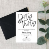 Dirty Derty 30th Birthday Invitation Kaart
