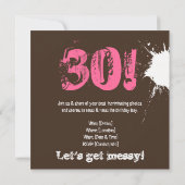 Dirty Derty - 30th Birthday Party Invitation Kaart (Achterkant)