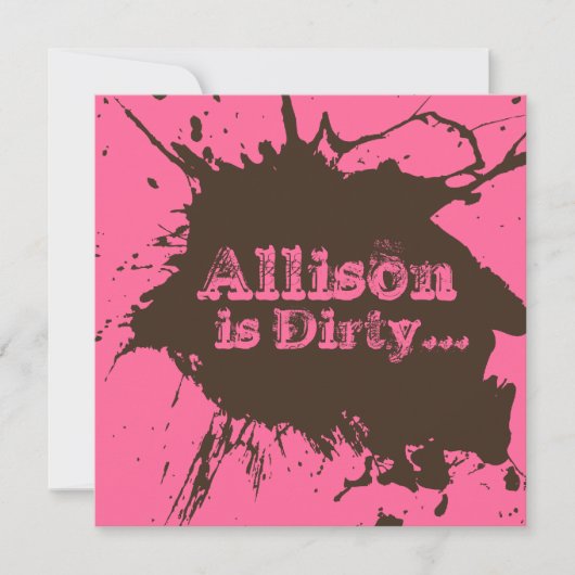 Dirty Derty - 30th Birthday Party Invitation Kaart (Voorkant)