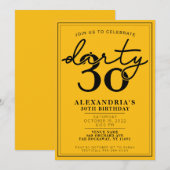 Dirty Derty - 30th Birthday Party Invitation Kaart (Voorkant / Achterkant)