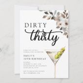Dirty Derty 30th Birthday Party Kaart (Voorkant)