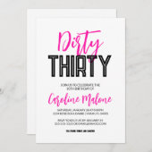 Dirty Derty Birthday Uitnodiging (Voorkant / Achterkant)