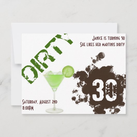 Dirty Derty Invitations Kaart (Voorkant)