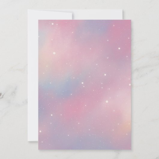 Dirty Derty Pink Galaxy Birthday Uitnodiging (Achterkant)