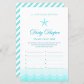 Dirty Diaper - Baby shower Game (Voorkant / Achterkant)