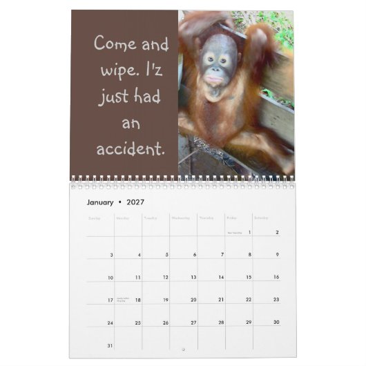 Dirty Diapers en Baby Ape Bloopers Kalender (Jan 2027)