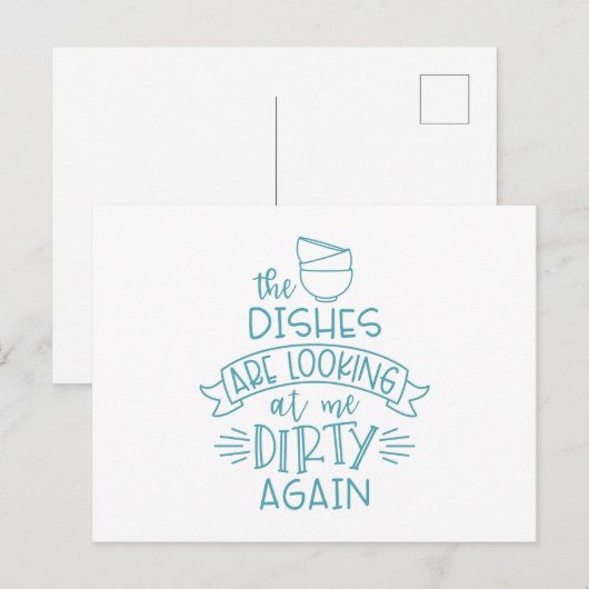 Dirty Dishes Briefkaart (Voorkant / Achterkant)