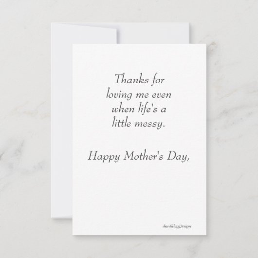 Dirty Dog Moederdag Kaart (Achterkant)