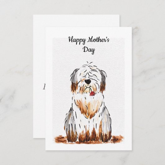 Dirty Dog Moederdag Kaart (Voorkant / Achterkant)