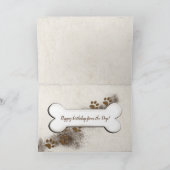 Dirty Dog Paw Prints Verjaardag Kaart (Binnen)