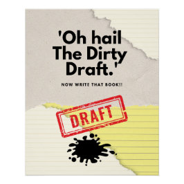 Dirty Draft Chronicles: Notitieboek Humor voor sch Perfect Poster