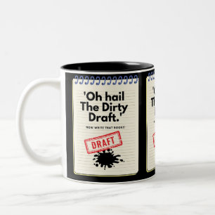 Dirty Draft Chronicles: Notitieboek Humor voor sch Tweekleurige Koffiemok
