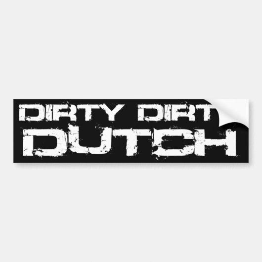 DIRTY DUTCH Bumpersticker (Voorkant)