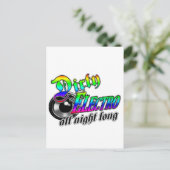 DIRTY ELECTRO All Night Long DJ Briefkaart (Staand voorkant)