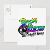 DIRTY ELECTRO All Night Long DJ Briefkaart (Voorkant / Achterkant)