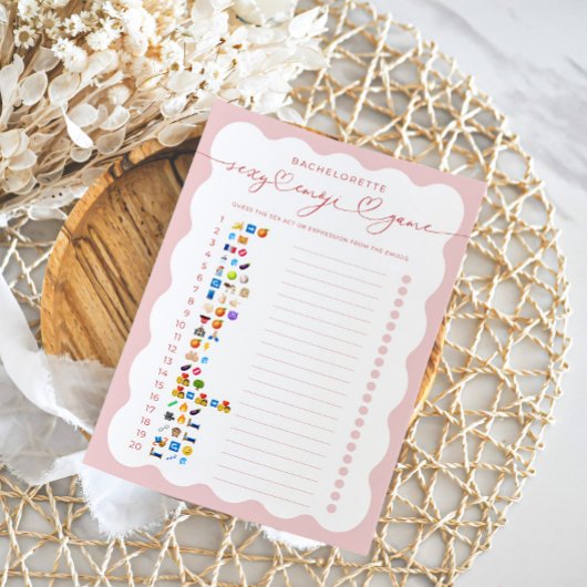 Dirty Emoji Bridal Shower Bachelorette Game Kaart