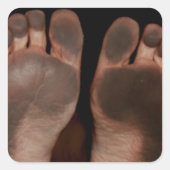 DIRTY FEET VIERKANTE STICKER (Voorkant)