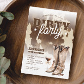 Dirty Forty Cowgirl Western 40ste verjaardagsfeest Kaart