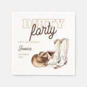 Dirty Forty Rodeo Western 40ste verjaardagsfeest Servet (Voorkant)