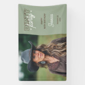 Dirty Forty Western Country Foto 40e Verjaardag Spandoek (Verticaal)