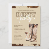 Dirty Forty Western Rustiek 40ste Verjaardagsfeest Kaart (Voorkant)