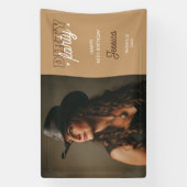 Dirty Forty Westerne Rodeo Foto 40e verjaardag Spandoek (Verticaal)