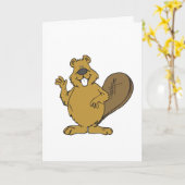 DIRTY FUNNY BIRTHDAY KAART VOOR HEM, BEAVER (Gele Bloem)