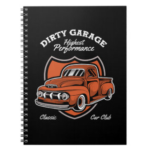 Dirty Garage Classic Truck Car Club Notitieboek