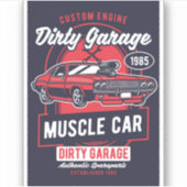 Dirty Garage Muscle Car Club Sticker (Voorkant)
